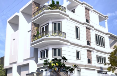 Thi công nhà phố 2 mặt tiền đẹp ở quận Tân bình