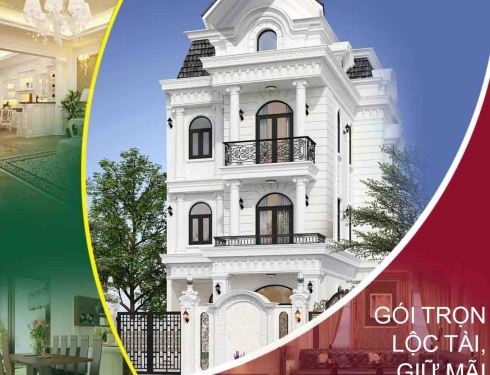 Choáng ngợp với thiết kế nhà biệt thự tân cổ điển giao thoa giữa cổ điển và hiện đại 